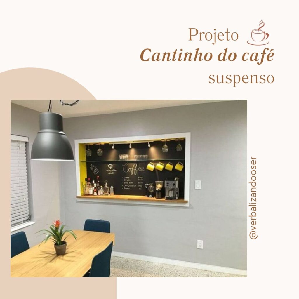 cantinhos do café suspenso