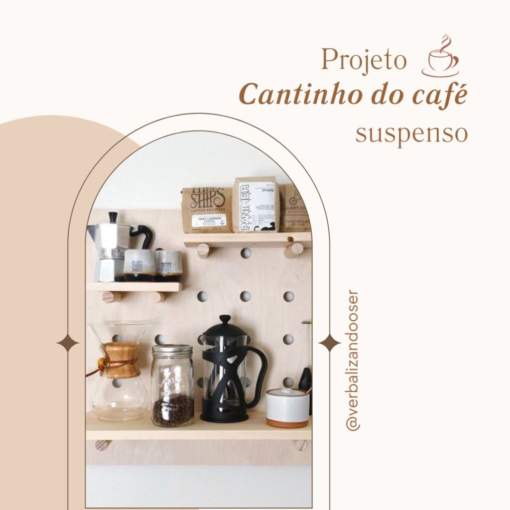 prateleiras para cantinho de cafe